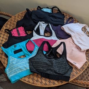 9 assorted small sports bras EUC